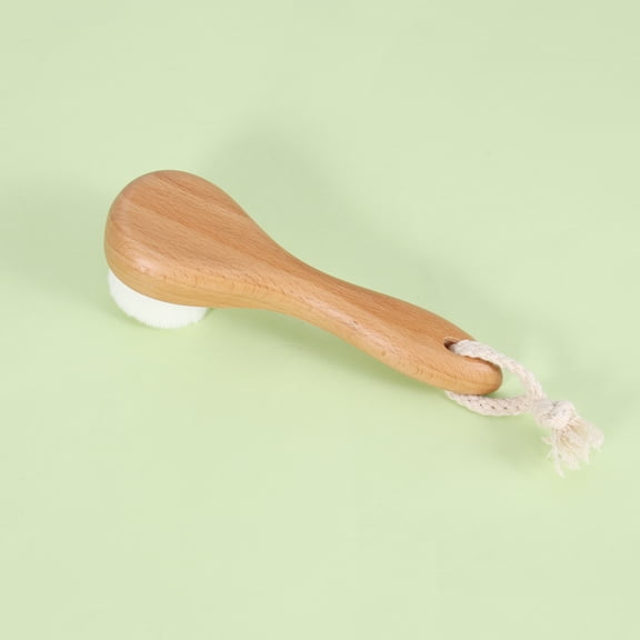 LEORX 1Pc Skin Cleaning Brush with Soft Fibers for Deep Cleaning Khaki Color