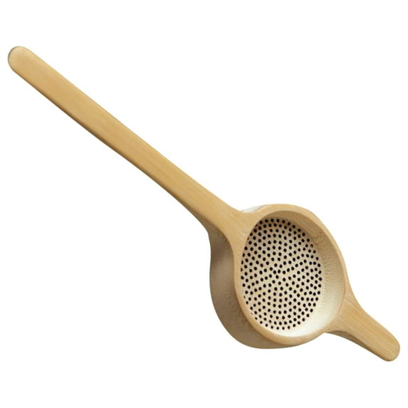 LEORX Fine Mesh Tea Infuser Bamboo Tea Filter Light Brown Home Use 1Set