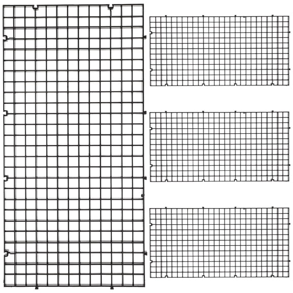 LEORX Fish Tank Grid Divider 4Pcs PP Material Water Permeable Isolation Support Mixed Fish Breeding 11.8X5.9X0.4In