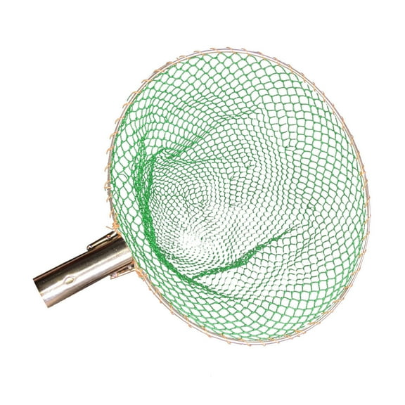 LEORX Fishing Net with Stainless Steel and Nylon Material for River Lake Use Green Durable 25CM Diameter