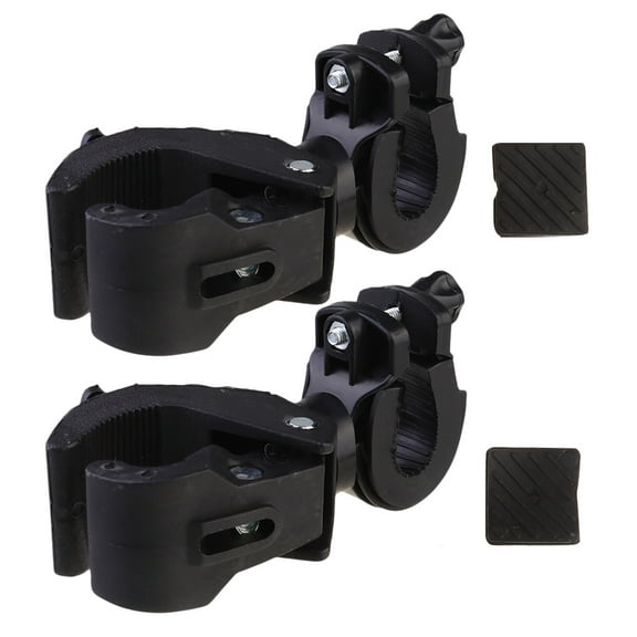 LEORX Flashlight Holder 2Pcs for and Road Biking in Black Plastic