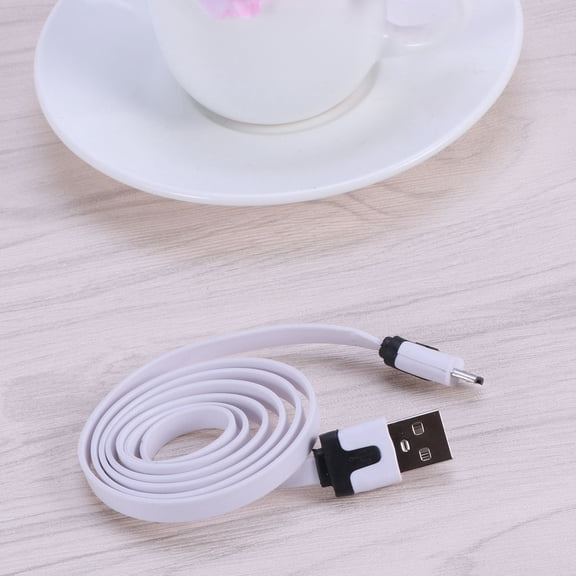 LEORX Flat Charging Cord USB Cable Zinc Alloy for Micro USB Mobile Phones in Travel 1Pack