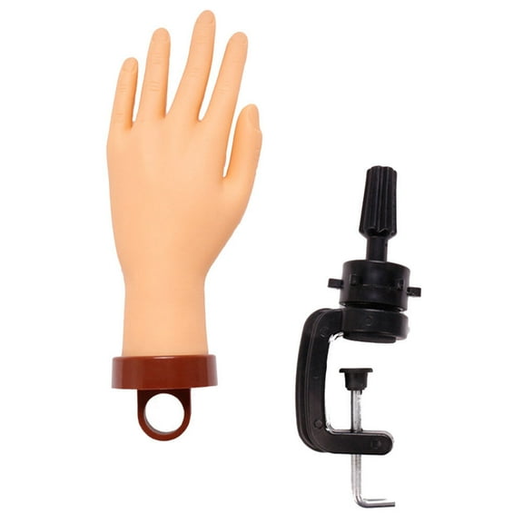 LEORX Flexible Nail Practice Hand for Artists Manicure Training PVC 1Pack