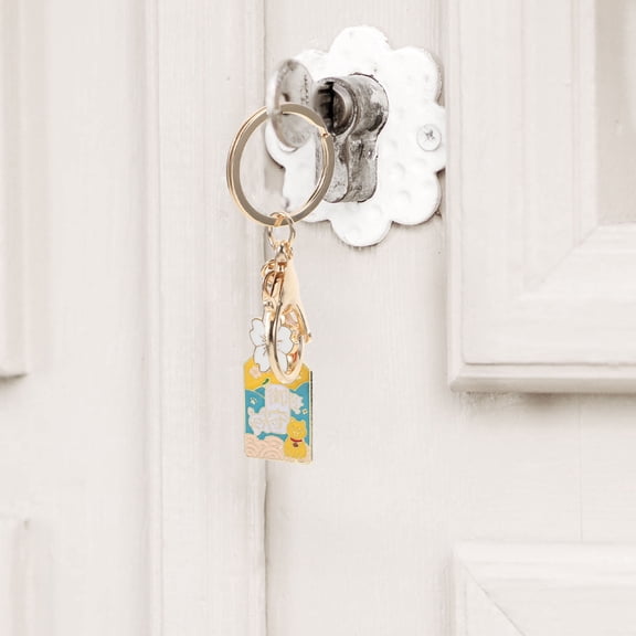 LEORX Flower Keychain Charm Japanese Design Zinc Alloy 1PC Key Ring For Women