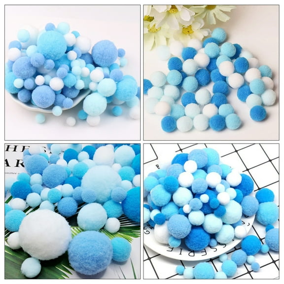 LEORX Fluffy Pompom Balls For Creative Diy Crafts High Elasticity Decorative Materials Approx For Hats And More