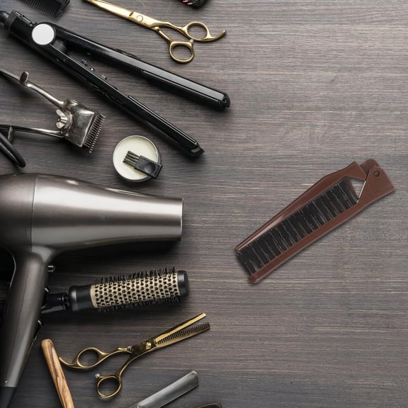 LEORX Folding Hair Brush Travel Size for Professional Hairstylists 2Pcs Assorted Color PP ABS
