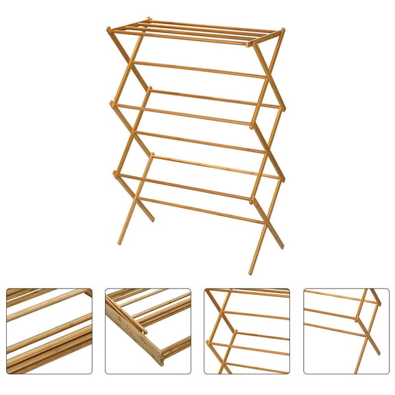 LEORX 1Pc Floor Clotheshorse Towel Rack for Home Bathroom Balcony