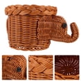 thumbnail image 1 of LEORX Fruit Storage Basket Covered Snack Basket Brown Plastic 1Set for Restaurant Use, 1 of 7