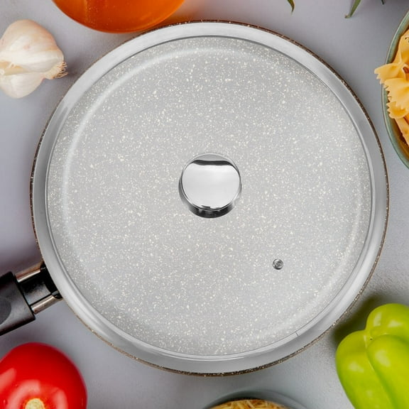 LEORX Home Cooks Universal Lid for Pots and Pans Tempered Glass Silver 1Pack