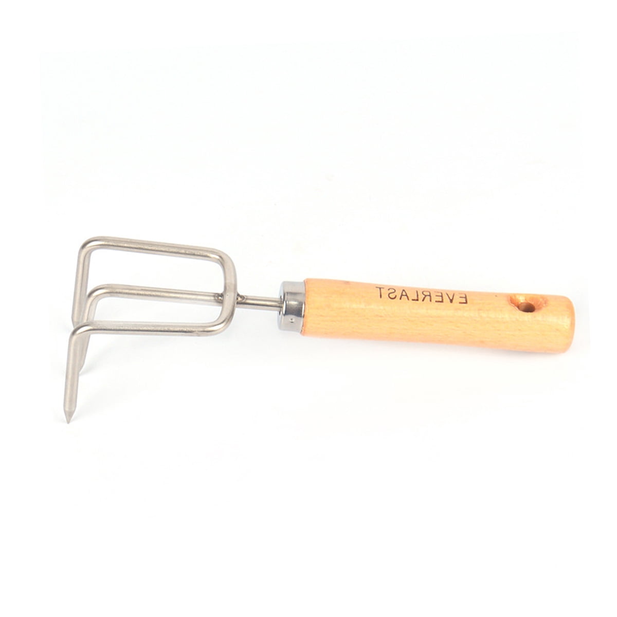 Mini Metal Rake LEORX Garden Steel Rake Small Mini Cultivator with Short Handle 1 Set ...