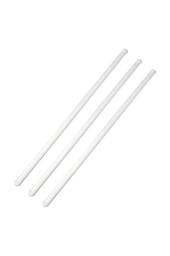 Glass Rod Stirring Heat-resistant Transparent Stick Round Head High Borosilicate Size 1