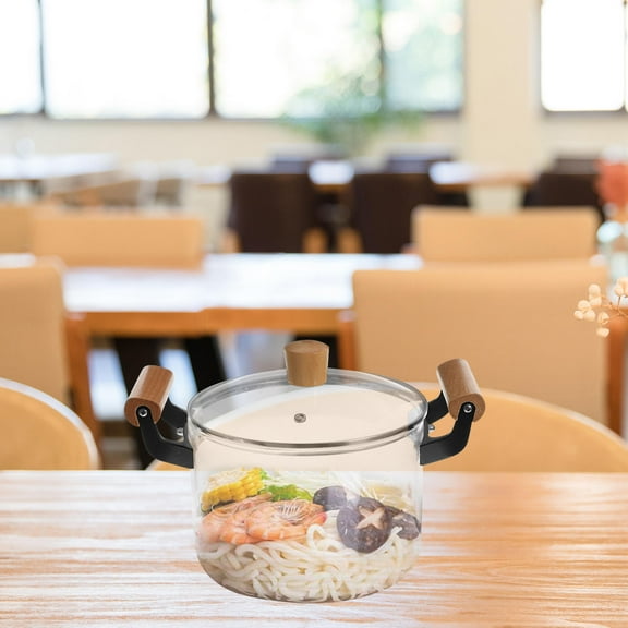 LEORX Glass Soup Pot with Lid for Friends 1Pack