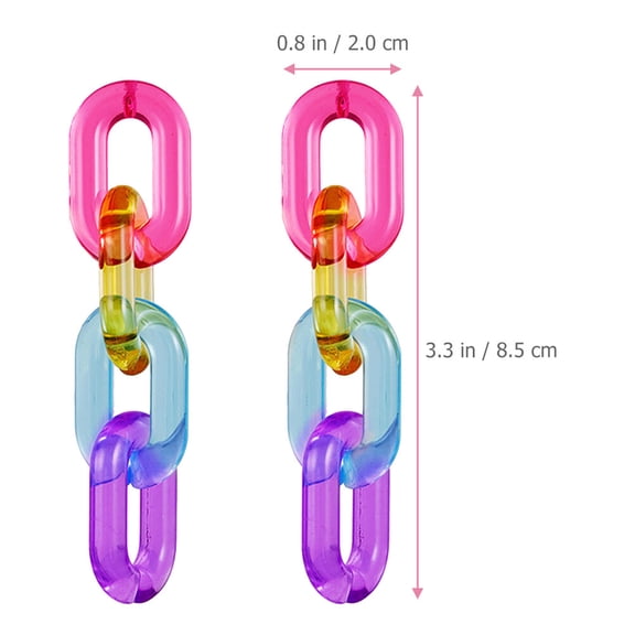 LEORX Graduation Ceremony Earrings 1 Pair Multi Colored Acrylic for Women
