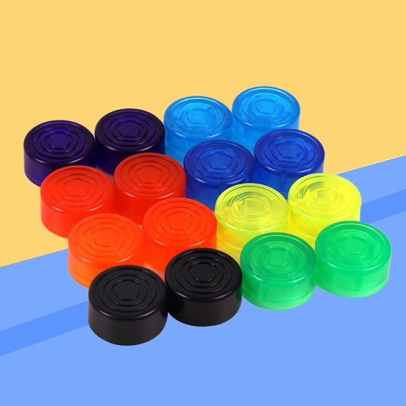 LEORX Guitar Pedal Button Toppers 10Pcs Random Color Square Anti Slip Protection for Guitarists