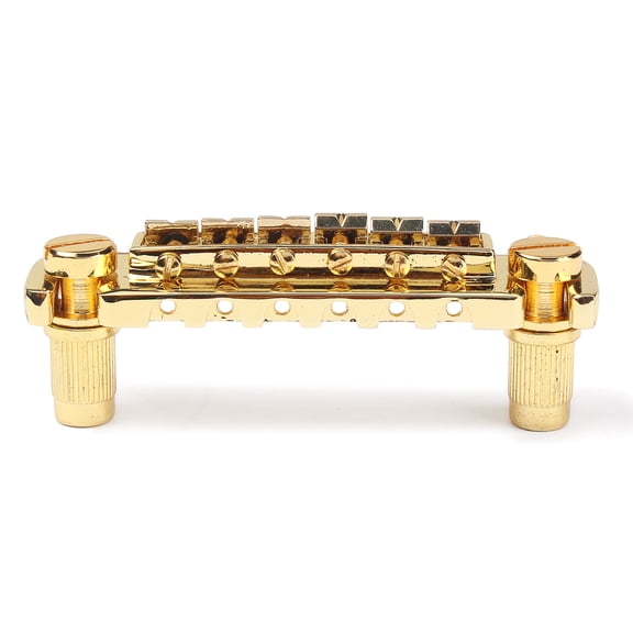 LEORX Golden Zinc Alloy Roller Saddle Bridge for Electric Guitar Replacement