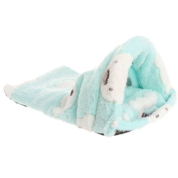 LEORX Light Green Small Pet Bed Warm Fleece Sleeping Nest for Hamster Rat Guinea Pig