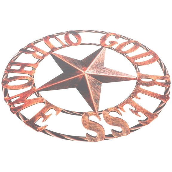 LEORX Brown Iron Wall Decor Pendant Artistic Hanging Ornament for Indoor Home Decoration