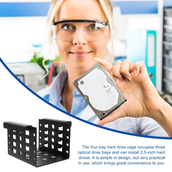 LEORX Hard Drive Case Enclosure Hard Drive Caddy Tray Black 1Pack