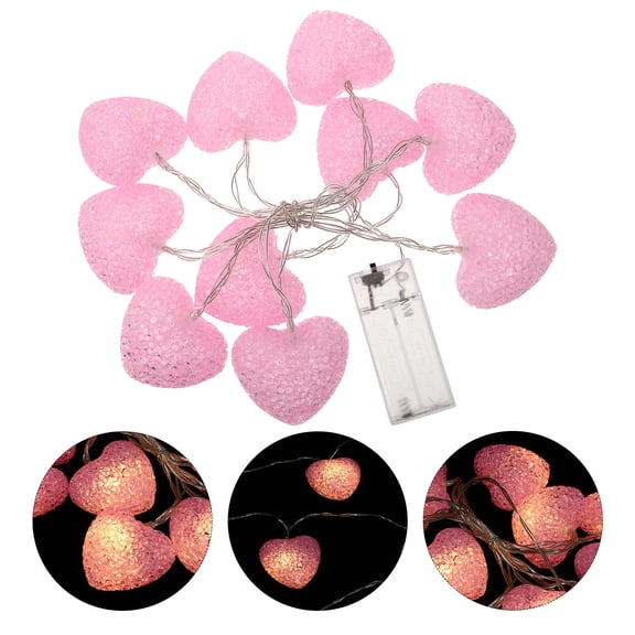 LEORX Heart Led Lights Pink Plastic Decorative Romantic Atmosphere Creation For Weddings 1Pack