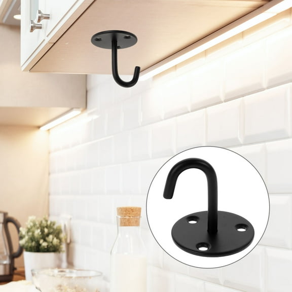 LEORX Heavy Duty Ceiling Mount Hooks 1Set Sleek Design Stainless Steel For Home Office