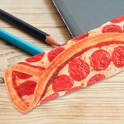 LEORX Hemoton Pencil Bag Pen Organizer Pizza Pattern Roll up 1 Set