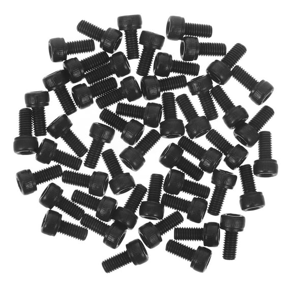 LEORX Hexagon Socket Head Cap Screws 50Pcs M5x10 Black Carbon Steel for Office Chair Tightening