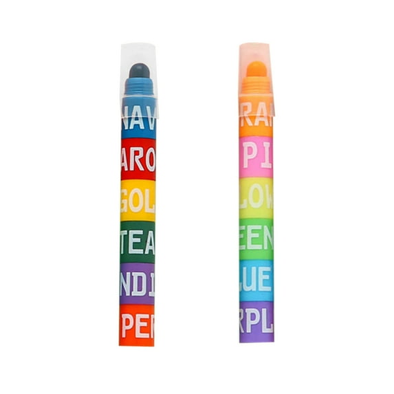 LEORX Highlighters Students with Fine Tip Writing Pens in Assorted Colors 2pcs