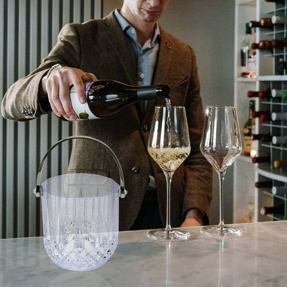 LEORX Ice Storage Barrels Ice Bucket Transparent Acrylic Storage 1Pc