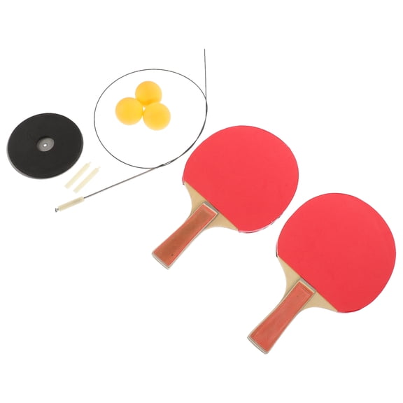 LEORX Home Use Table Tennis Trainer with Durable Shaft and Custom Paddle Red