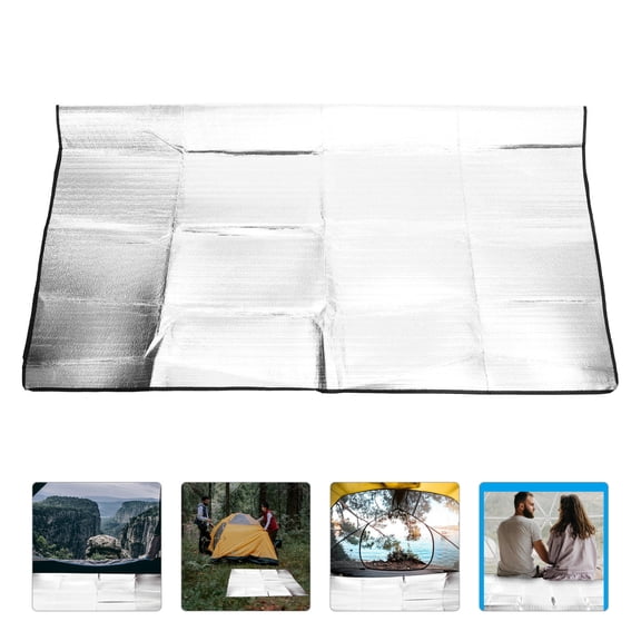 LEORX Insulated Picnic Mat Aluminium Film Pad Silver for Family Gatherings 1Pack