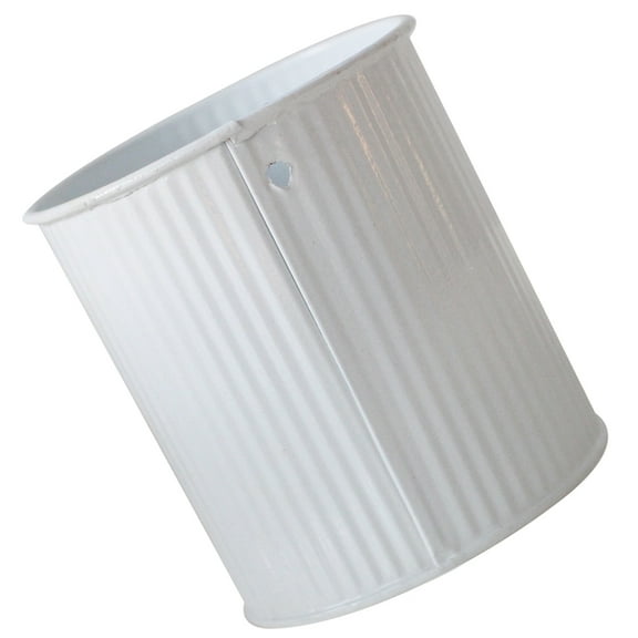 LEORX Stackable White Metal Flower Pot for Desktop and Balcony with Scratch Resistant Retro Style