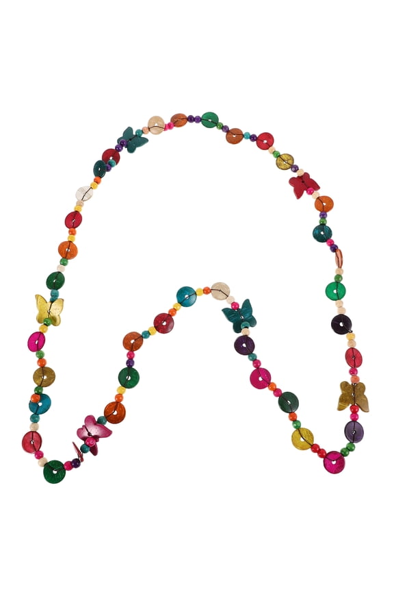 Jamaican Necklace Multi Coconut Shell Jewelry for Women Vacation 1Pack