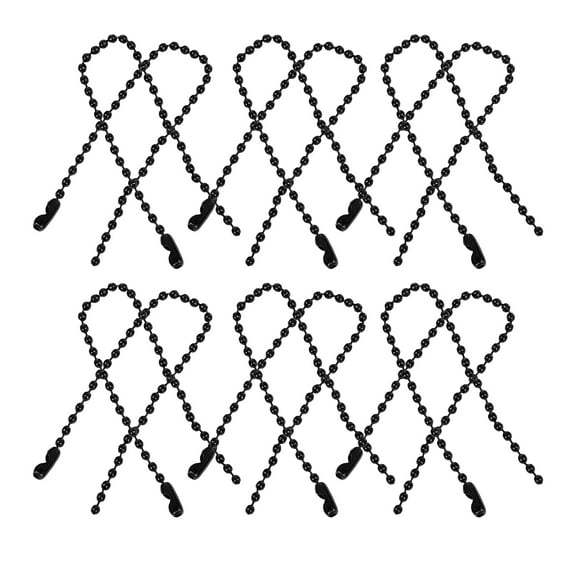 LEORX Jewelry Making Chains 50Pcs Circular Bead Chain Iron Chain for Crafts Black Colorful 15mm 2 4Mm