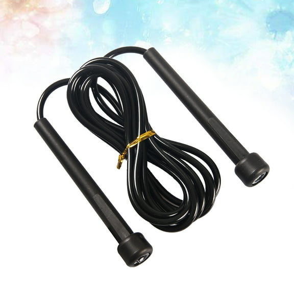 LEORX Jump Rope for Kids Fitness Adjustable Skipping Rope Black 1Set