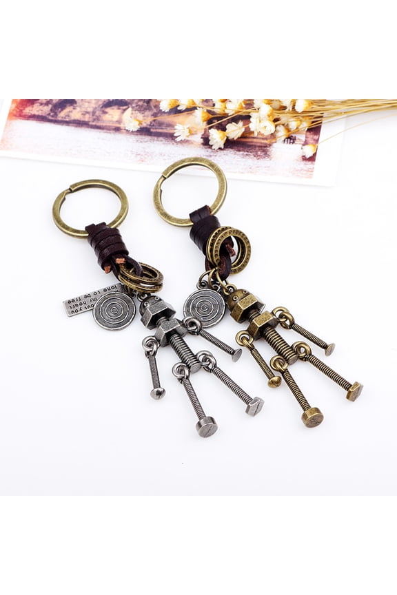 Retro Classic Keychain Charms Antique Bronze Alloy 1Pack