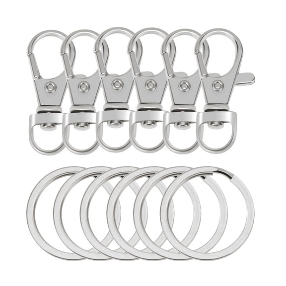 LEORX Keychain Accessories for DIY Projects 60Pcs 3.5 x 1.2 x 0.5cm