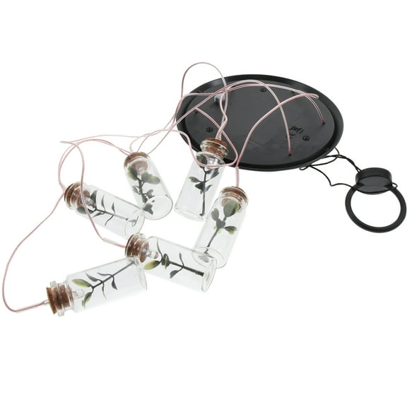 LEORX LED Solar Wind Chimes Bottle Glass 1Pcs Outdoor