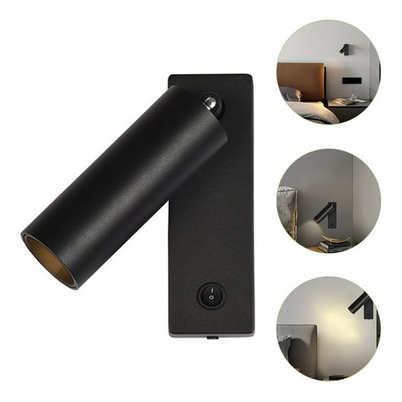 LEORX Adjustable Wall-mounted Reading Spotlight Wall Reading Spotlight Black Aluminum 1Pcs