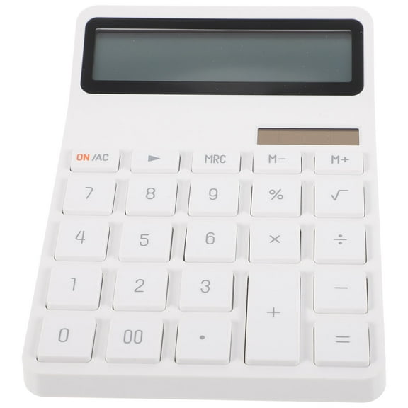LEORX Large Calculators Desktop White ABS Basic Design Student Calculator 1Set