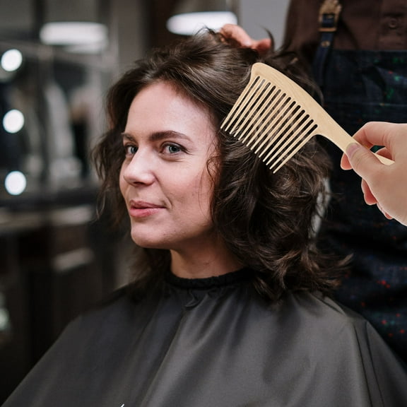 LEORX Large Comb Non-damaging Hair Thick Major 20X10X0.5CM Beige