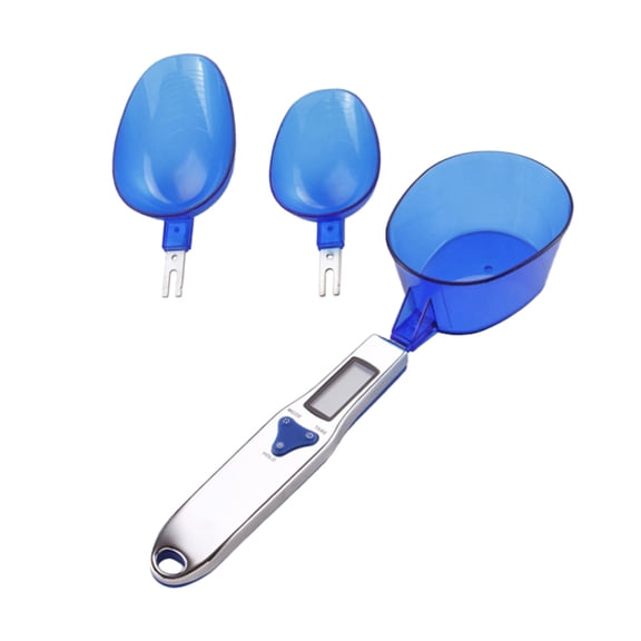 LEORX Digital Spoon Scale Blue Electronic Kitchen Scale with LCD for Precise Ingredient Measuring