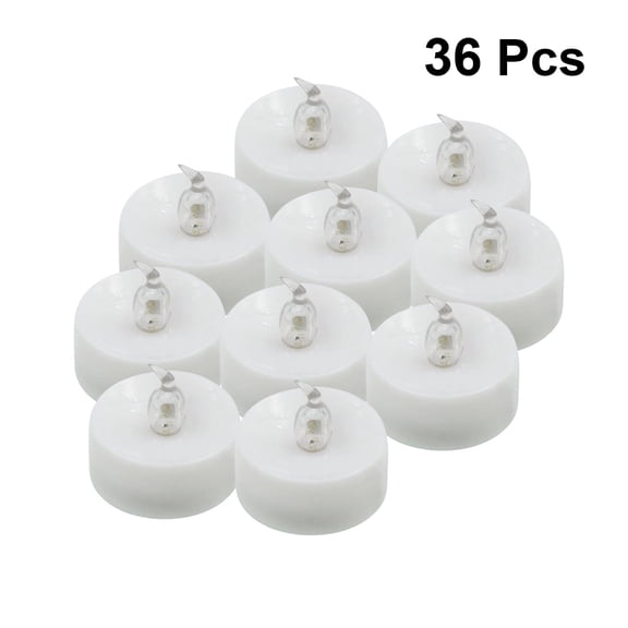 LEORX LED Tea Light Candles Electric Candle Lights White General Users Birthdays 36 Pcs