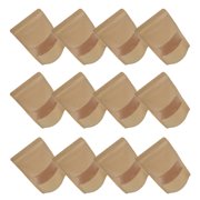 LEORX Leorx Khaki Kraft Window Bag Zipper Seal for Tea and Candy Storage 50Pcs