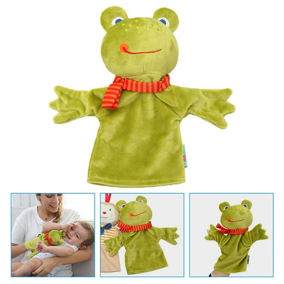 LEORX Light Green Cloth Hand Puppet for Kids and Adults Great for Story Telling and Decoration 7 inches