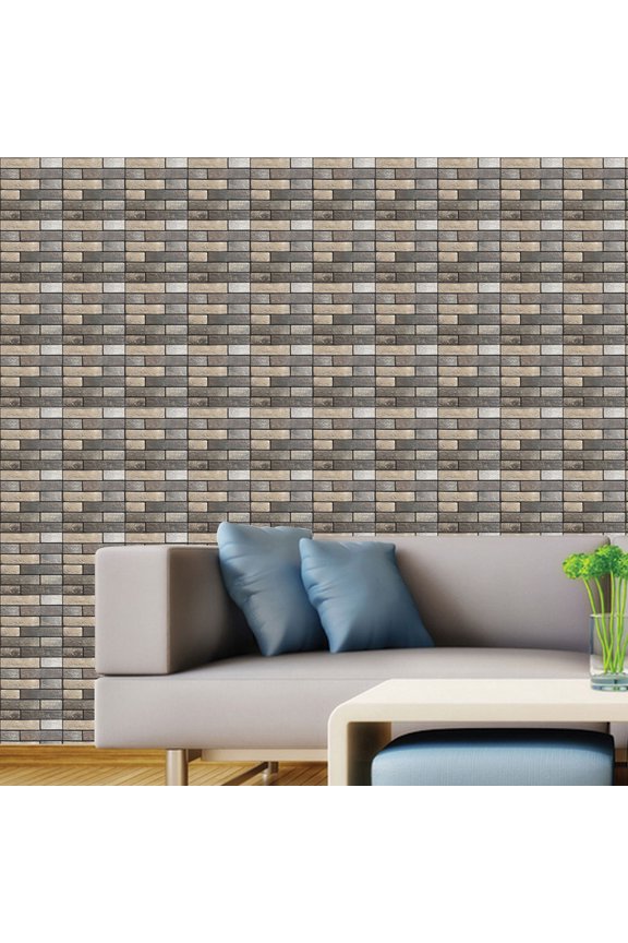 Living Room Wall Decor Plastic Multi 3D Design Wallpaper 1Pcs