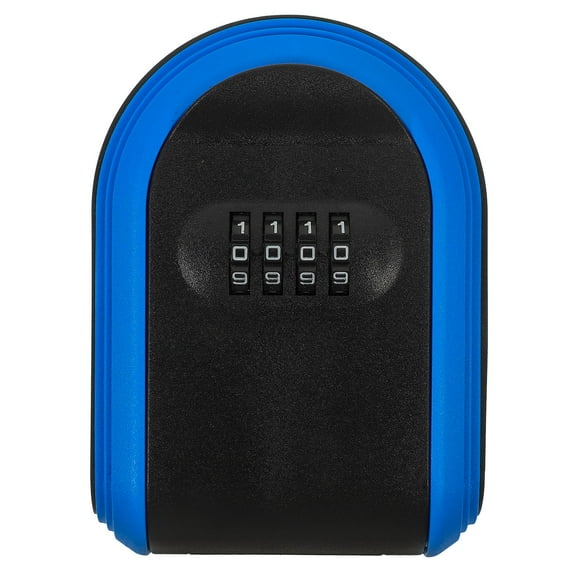 LEORX Wall Mount Key Lock Box with Resettable 4 Code for Outdoor Use Blue