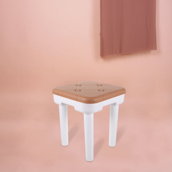 LEORX Foot Stool Living Room Plastic Khaki 1Pcs for Building Blocks