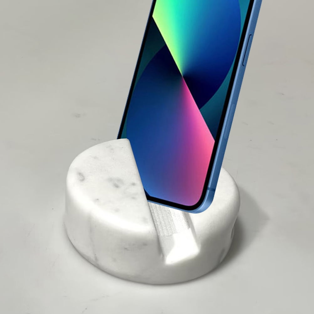 LEORX Marble Phone Stand Novelty Smartphone Holder Support Rack 1Set for Kitchen Dining Room Bedroom