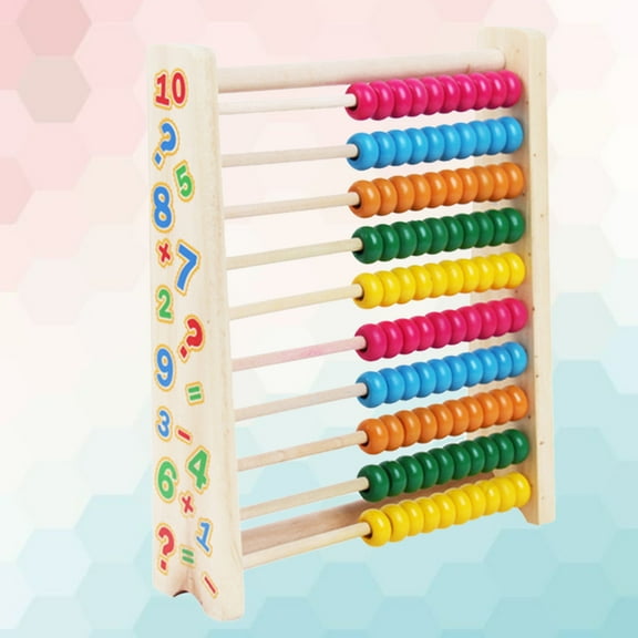 LEORX Math Learning Abacus Rack For Teaching Counting Wooden Multi 1Set