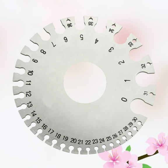LEORX Diameter Measuring Tool Silver with Clear Markings Durable Wire Thickness Ruler